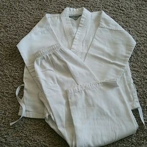 Kids white martial arts uniform